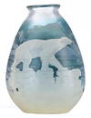 Emile GallÃ© (1846-1904), 'Polar bear' vase, H 35,5 cm
