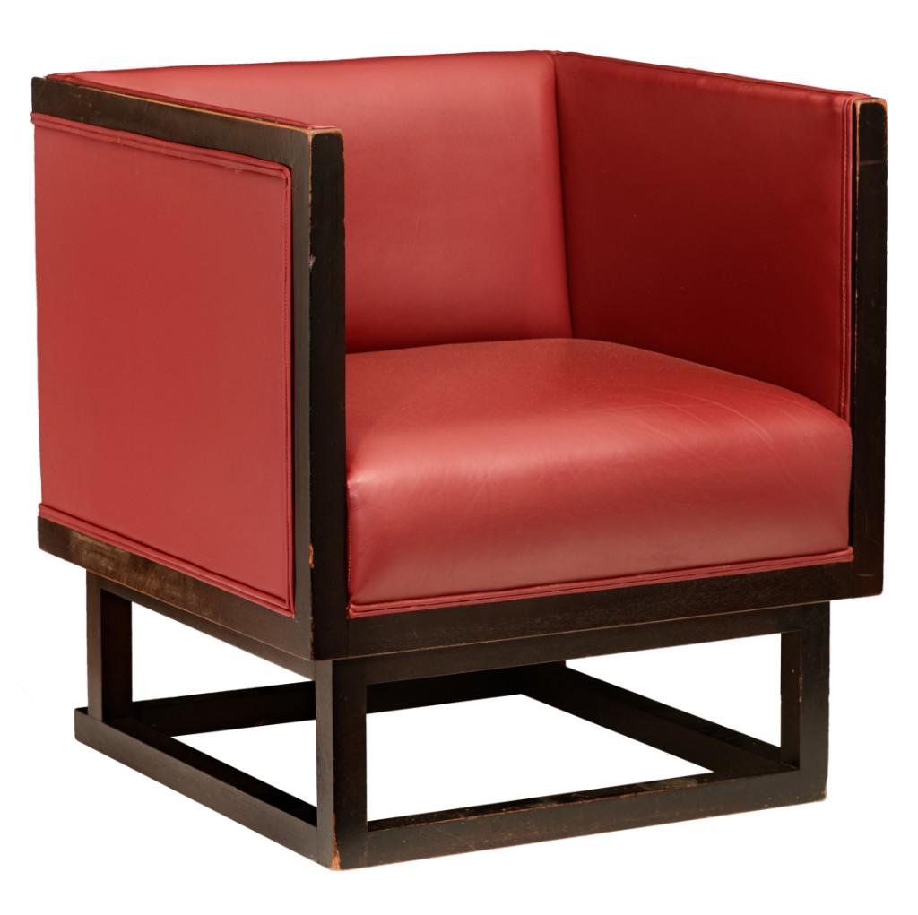A cabinet chair by Josef Hoffmann for the Wiener: A cabinet chair by Josef Hoffmann for the Wiener WerkstÃ¤tte, '70s edition, H 76 - W 68 - D 68 cmA cabinet chair designed by Jozef Hoffman for the Wiener WerkstÃ¤tte, a '70s edition by Wittmann, V