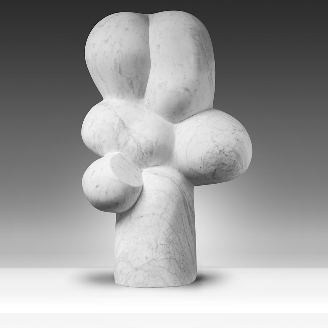 Pol Spilliaert (1935-2023), 'L'etreinte', Carrara marble, 2015, 58 x 38 x 23 cm. (22.8 x 14.9 x 9.0: Pol Spilliaert (1935-2023), 'L'etreinte', Carrara marble, 2015Monography:Jaak Fontier, 'Pol Spilliaert', Drukkerij Lannoo NV, Tielt, 2005, p. 47 (Belgian Blue Stone version)Is possibly subject to the