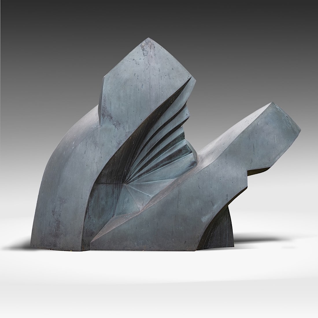 Pol Spilliaert (1935-2023), 'Hypnose', patinated bronze, 1999 (+) 130 x 170 x 52 cm. (51.1 x 66.9 x: Pol Spilliaert (1935-2023), 'Hypnose', patinated bronze, 1999 (+)Is possibly subject to the Artist's Resale Right / consult 'Conditions of Sale'Added: a pencil and pastel sketch of the sculpture by Po