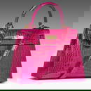 PREMIUM LOT - HERMES, Kelly Sellier 25 bag, Rose Pourpre Alligator Mississippiensi Lisse, with gilt