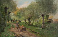 Emile Claus (1849-1924), Summer in Sint-Martens-Latem, ca. 1880, oil on canvas 75 x 115 cm. (29.5 x