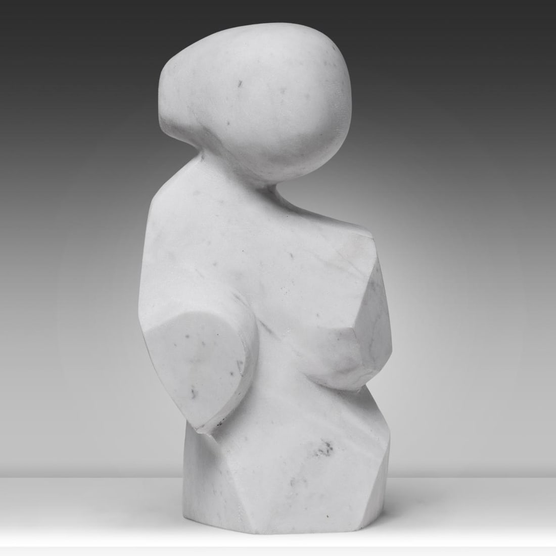 Pol Spilliaert (1935-2023), 'Mijmeren', Carrara marble, 2018 40 x 21 x 14 cm. (15 3/4 x 8.2 x 5.5: Pol Spilliaert (1935-2023), 'Mijmeren', Carrara marble, 2018Is possibly subject to the Artist's Resale Right / consult 'Conditions of Sale'40 x 21 x 14 cm. (15 3/4 x 8.2 x 5.5 in.)