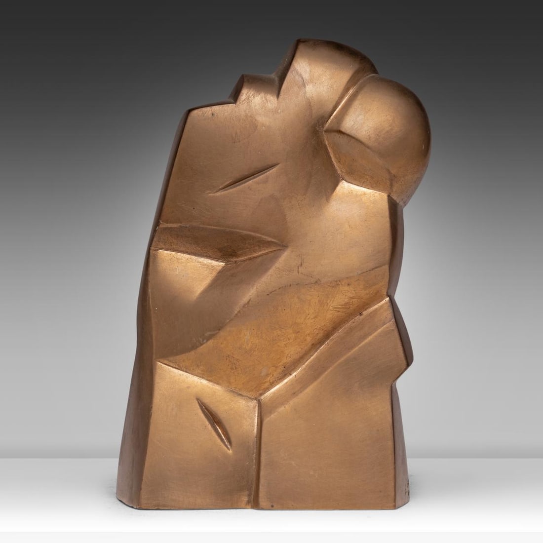 Pol Spilliaert (1935-2023), 'Toen en nu', polished bronze sculpture, 1996-2002: Pol Spilliaert (1935-2023), 'Toen en nu', polished bronze sculpture, 1996-2002Monography:Jaak Fontier, 'Pol Spilliaert', Drukkerij Lannoo NV, Tielt, 2005, p. 49, 76, 114Is possibly subject to the Arti