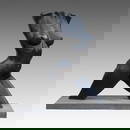 Irenee Duriez (1950), female torse, patinated bronze on a Belgian bluestone base, Ndeg 3/3, H 180 -