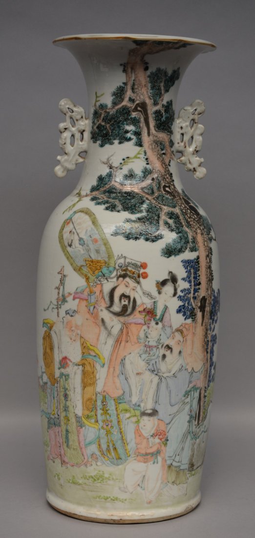 An exceptional Chinese polychrome decorated vase, (1 of 1)