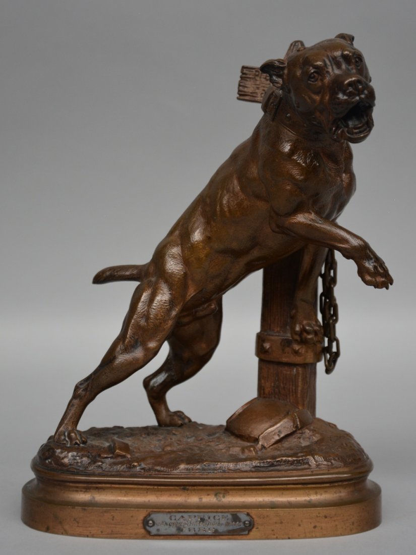 Lecourtier P., "prenez garde au chien", bronze, dated (1 of 1)