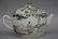 A rare Chinese polychrome teapot, one side decorated