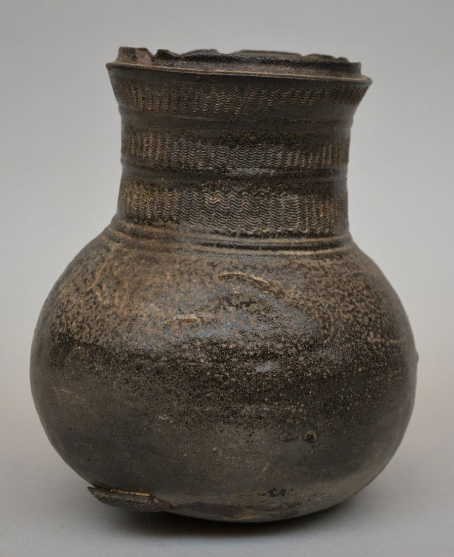 A Japanese earthenware storage jar, probably Kofun (1 of 6)