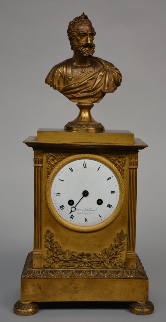 A Neo-classical gilt bronze mantel clock, second (1 of 6)