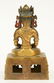 A Chinese gilt and polychrome decorated Buddha, - 3