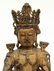 A pair of Chinese gilt and polychrome decorated bronze - 5