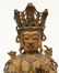 A pair of Chinese gilt and polychrome decorated bronze - 6