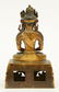 A Chinese gilt and polychrome decorated Buddha, - 3