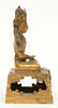 A Chinese gilt and polychrome decorated Buddha, - 4