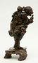 A Chinese walnut carved sculpture depicting a mythical - 4