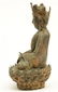 A Chinese bronze seated Buddha, traces of polychromy - 2