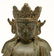 A Chinese bronze seated Buddha, traces of polychromy - 5