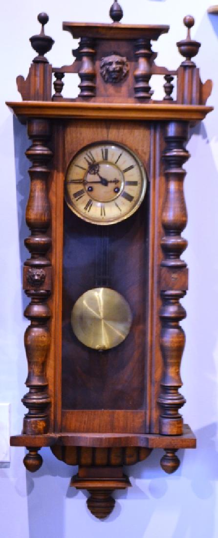 Large Wall Regulator Clock with Lions Head: All clocks are in working order unless described otherwise. Every clock has the potential to become out of beat when moving or shipping. All clocks are sold as in described condition and should be che