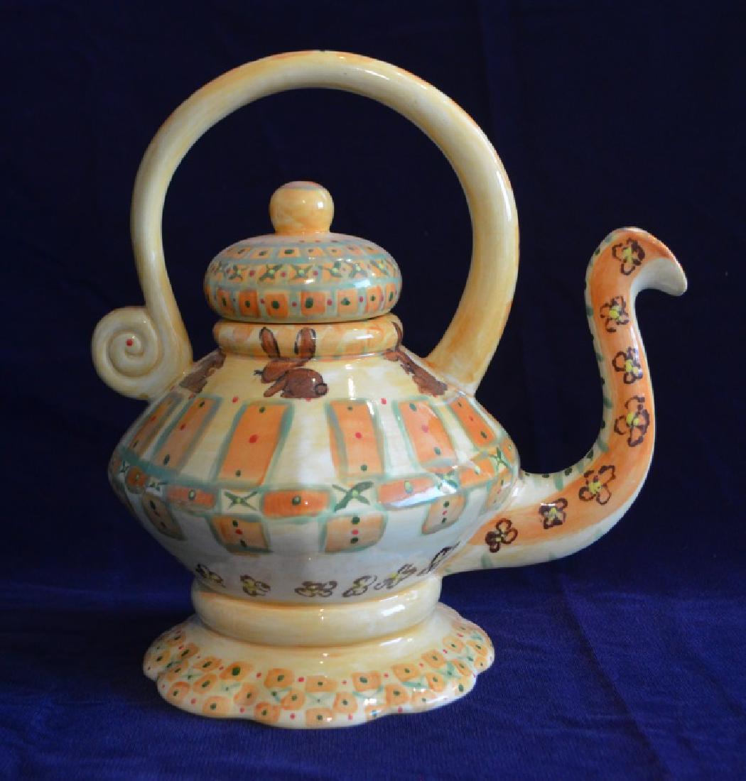 Artist Signed Ceramic Teapot Ellen Lemisch (1 of 6)