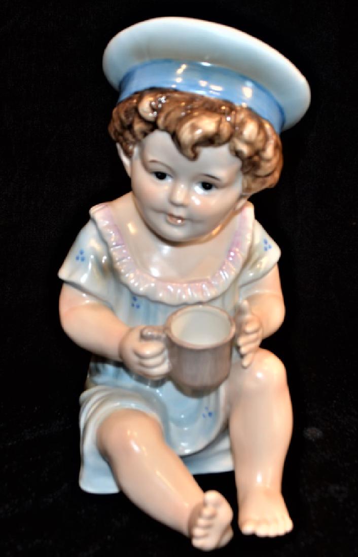 Vintage KPM Boy With Cup Figurine KPM Porcelain Berlin. (1 of 3)