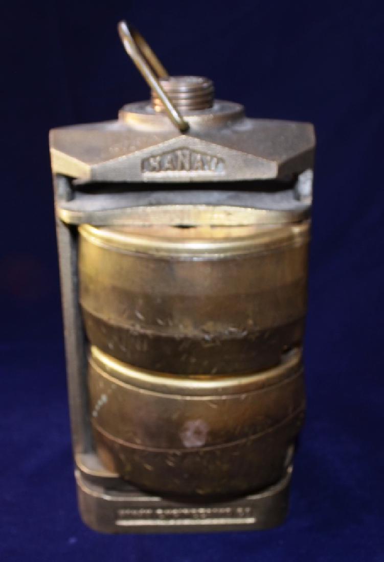 Vintage Brass Denture Flask Press Hanau Heavy Brass Jun 24, 2018