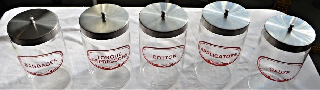 Set of Five Mid Century Medical Jars (1 of 8)