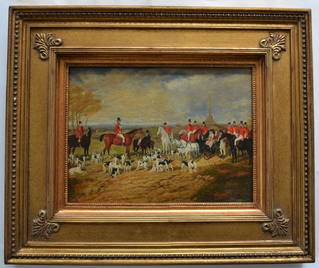 Fox Hunt Scene Oil on Board (1 of 7)