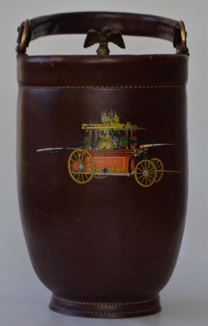 Vintage Cairns Brothers Leather Ice Bucket (1 of 8)
