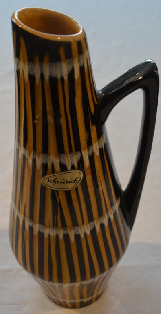 Vintage Scheurich Keramik Vase: 1960's German Art Vase. Scheurich Keramik. 9" height