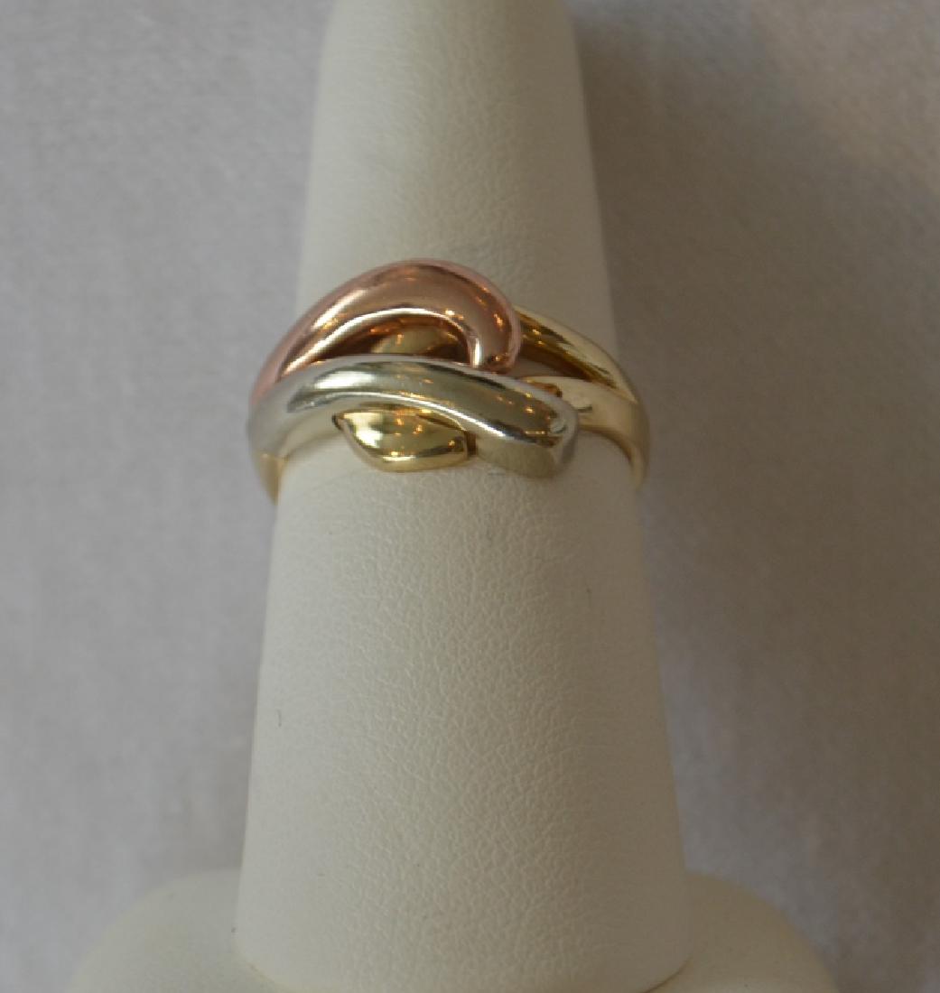 3 Color Gold 10K Ring: Size 7 4.3 Grams 3 Color Gold