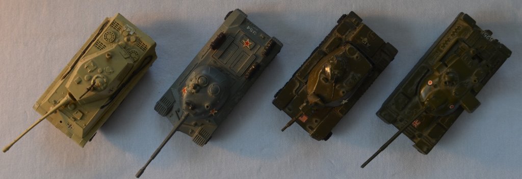 Lot of Four Imex Toy Tanks (1 of 10)