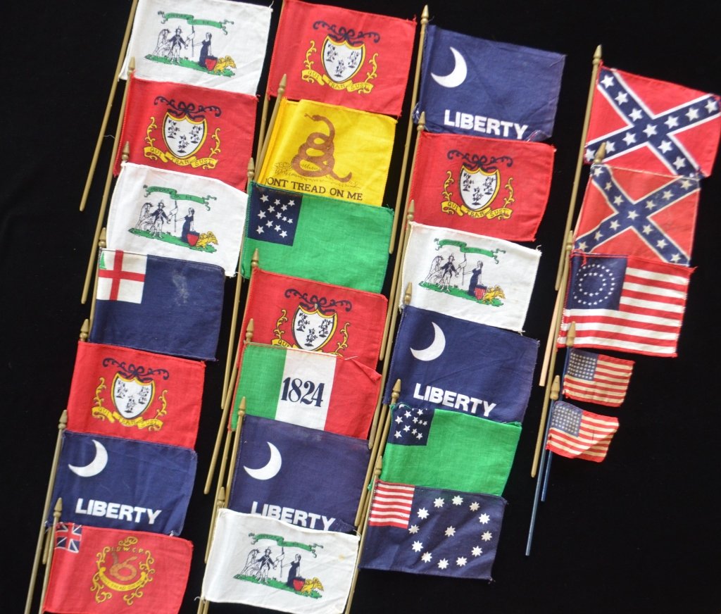 Large Lot of Desktop Flags (1 of 3)