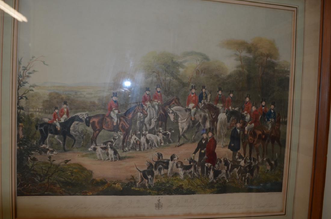 Fox Hunt Engraving The Bury Hunt by Bromley (1 of 3)