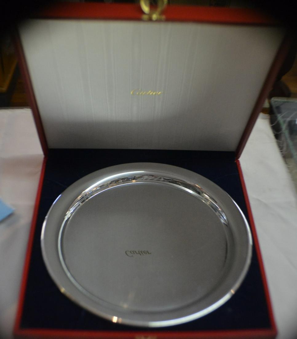 Vintage Cartier Silver Pewter Serving Tray (1 of 5)