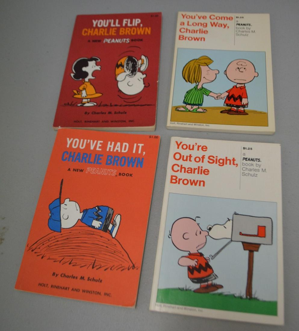 Lot of Four 1st Edition Peanuts Books: Holt, Reinhart "Peanuts" Charlie Brown Books. Fine or Better Condition. 1967, 1969, 1970, 1971.