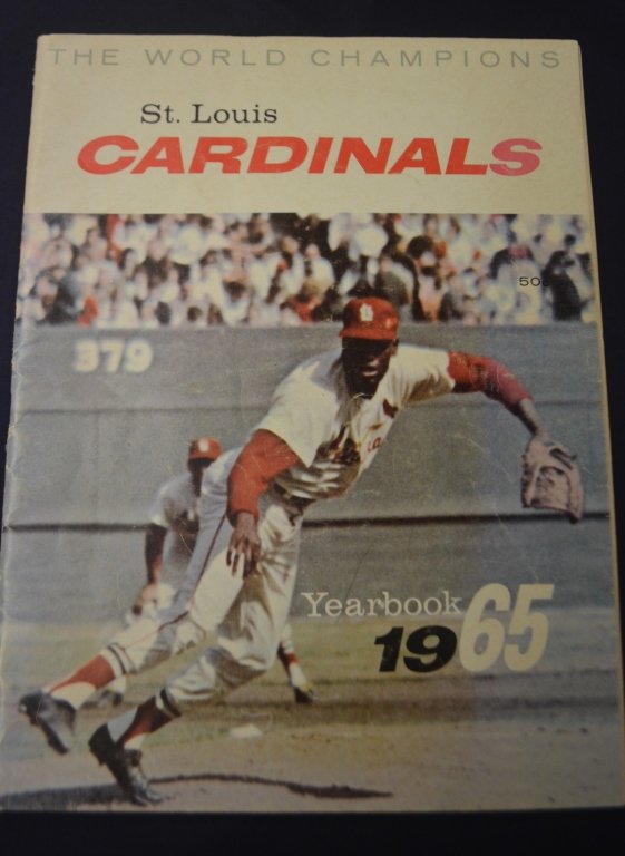 1965 St. Louis Cardinals Yearbook: World Champion St. Louis Cardinals Yearbook. Features Bob Gibson on the cover. In very good condition.This lot can be shipped from in-house.