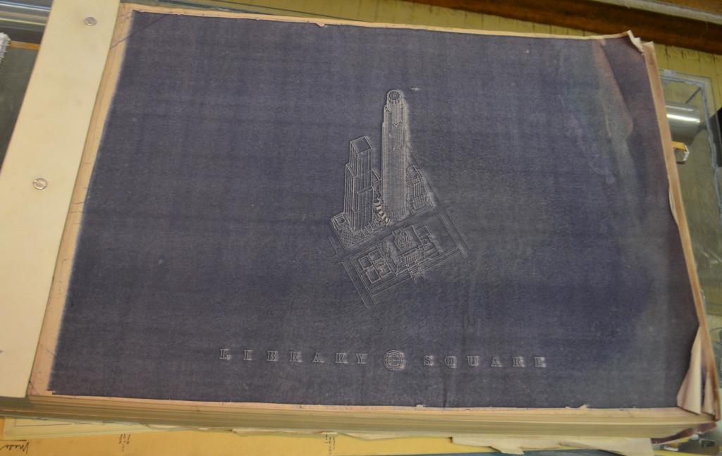 I.M. Pei Original Architectural Drawings US BANK (1 of 8)