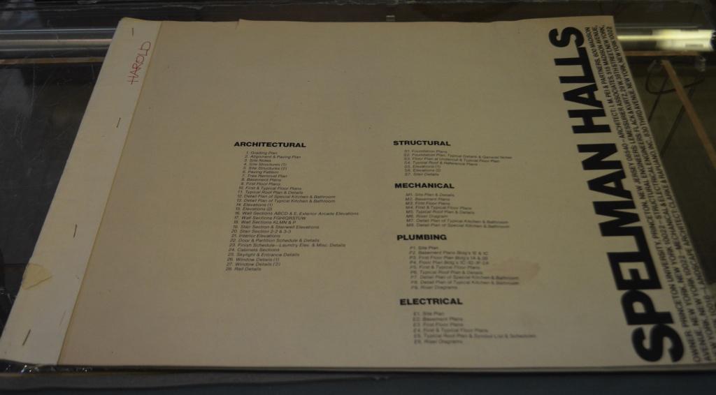 I.M. Pei Original Architectural Drawings Princeton (1 of 6)