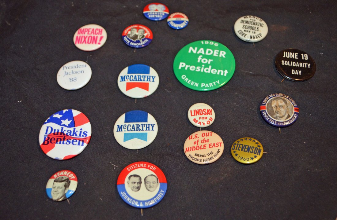 Lot of Democratic Party Political Buttons 1940's-1980's (1 of 5)