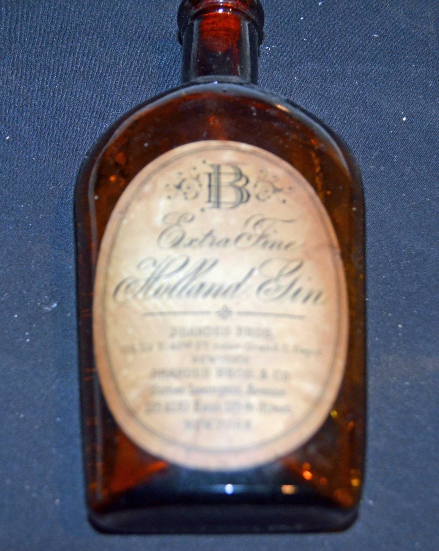 Rare Extra Fine Holland Gin Bottle ca 1880 (1 of 3)