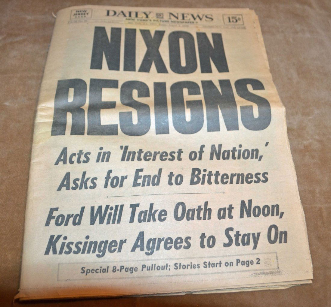 Complete NY Daily Newspaper August 9, 1974 (1 of 3)