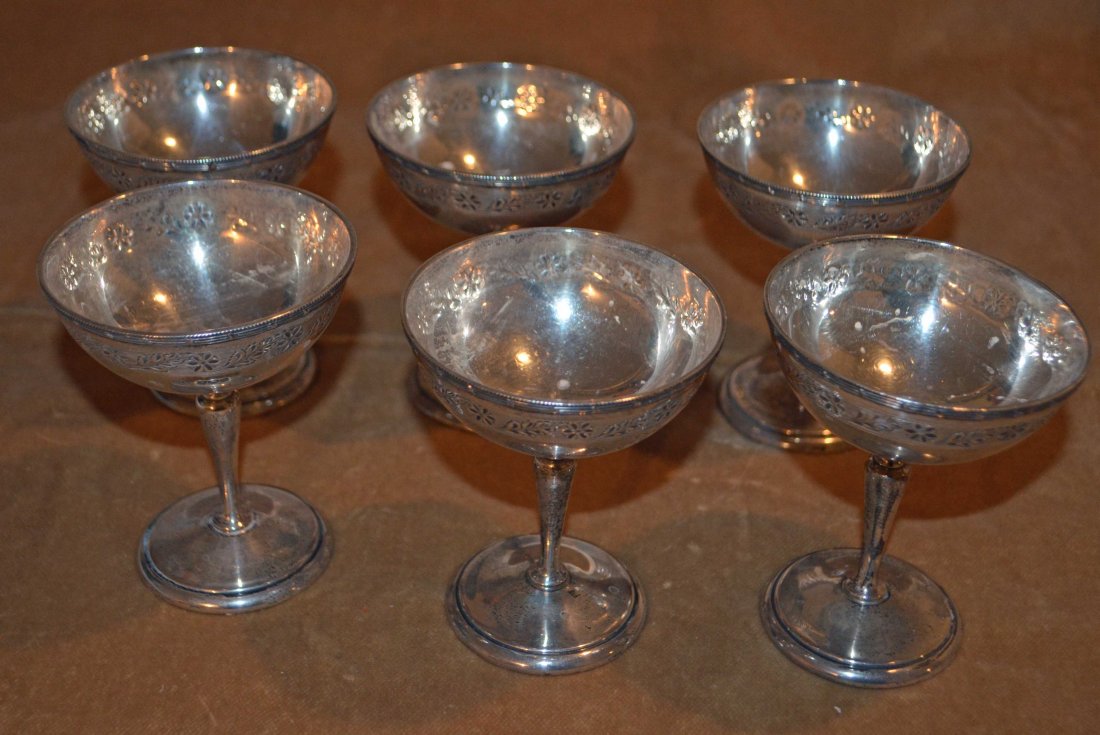 Antique Reed & Barton Silver Cups (6) Ca. 1872 (1 of 6)