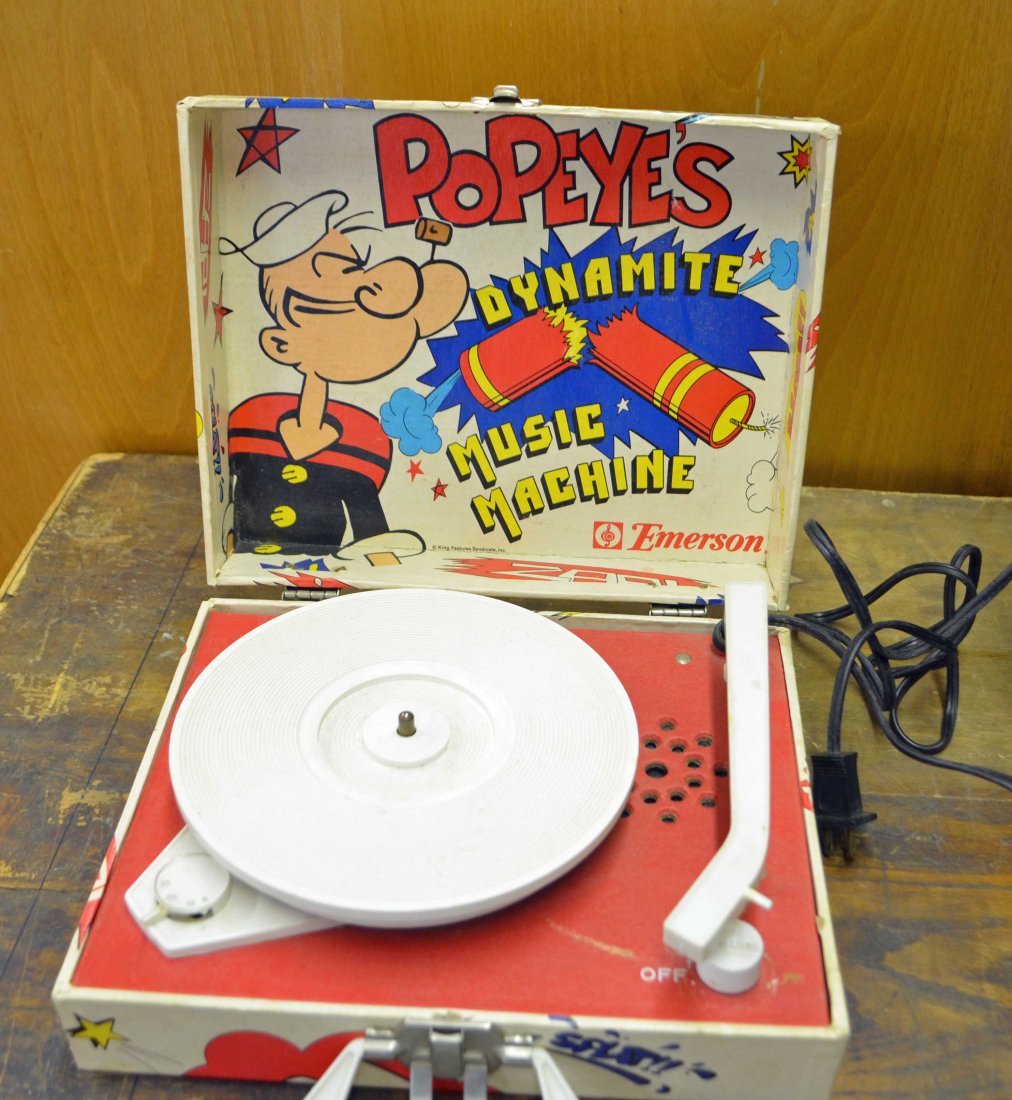 Vintage 1970's Emerson Popeye Portable Record Player