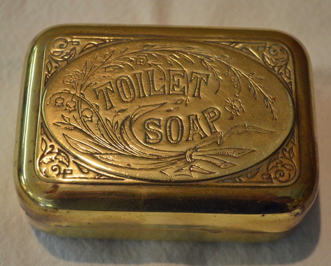 Victorian Era Brass Soap Dish (1 of 4)