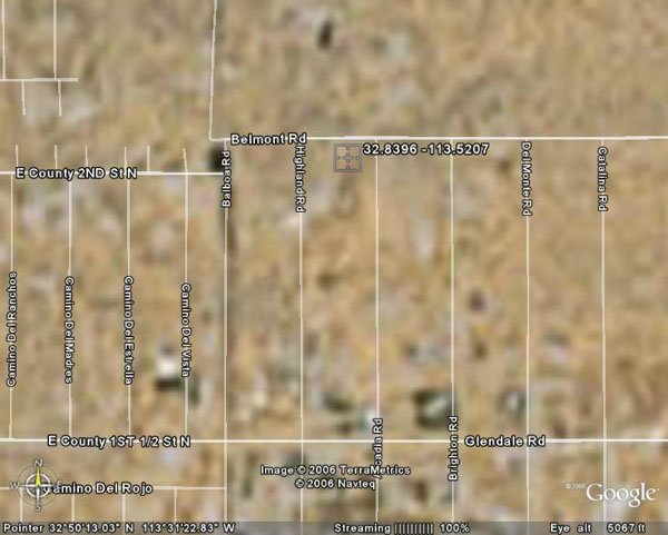 136. WELLTON AREA (YUMA CO., AZ) 152' x 288'.