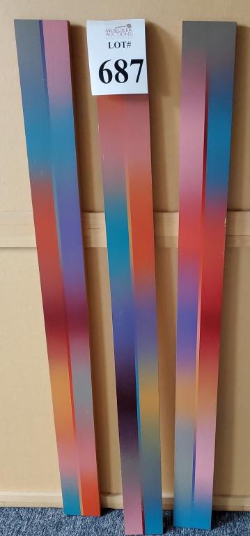 LOT CONSISTING OF (3) ORIGINALS, AIR BRUSH ON PRESS BOARD, ARTIST: DAVID BARRY LEWIS (1 of 4)