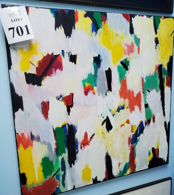 ACRYLIC ABSTRACT ON CANVAS, ARTIST: UNATTRIBUTED (1 of 1)