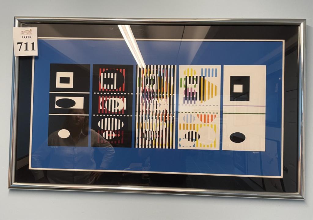 LIMITED EDITION FRAMED "ARTIST'S PROOF" ON PAPER, ARTIST: YAACOV AGAM (1 of 4)