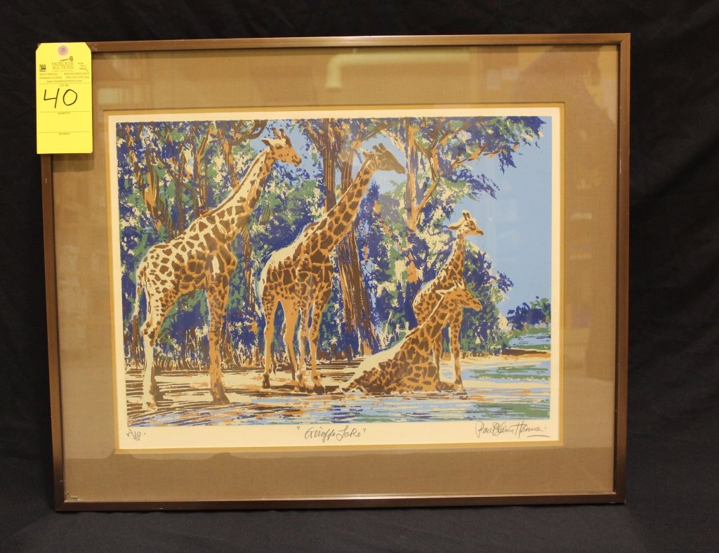 PAUL BLAINE HERNIE (1932 - 1999) GIRAFFE LAKE (1 of 2)